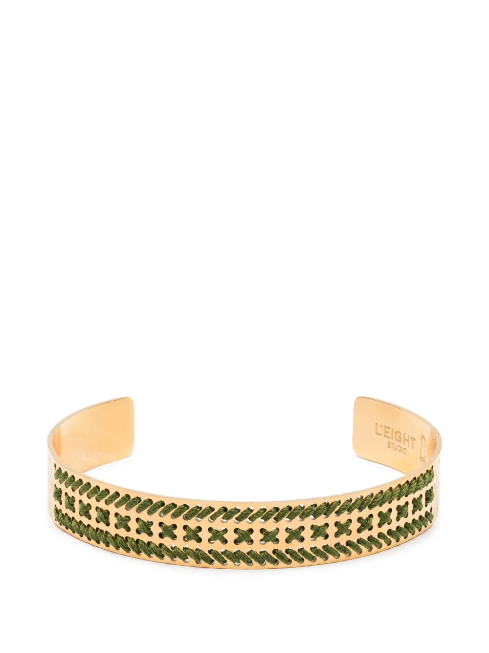 L'EIGHT STUDIO cord and cut-out cuff bracelet - Oro