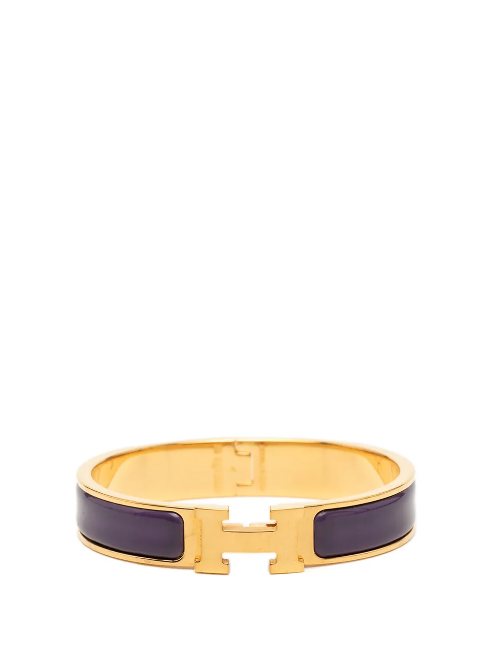 Hermès Pre-Owned 2000-2026 Narrow Enamel Clic H Bracelet GM costume bracelet - Violett