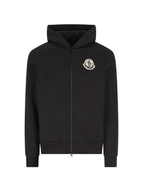 Moncler logo-patch zip-up hoodie
