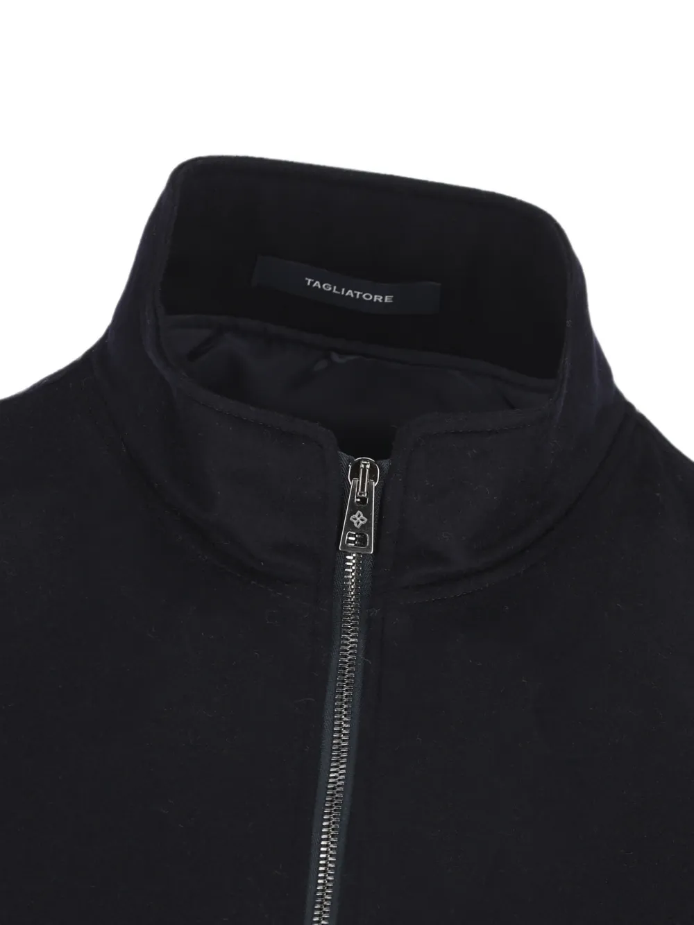 Tagliatore Gilet met hoge hals en rits Blauw