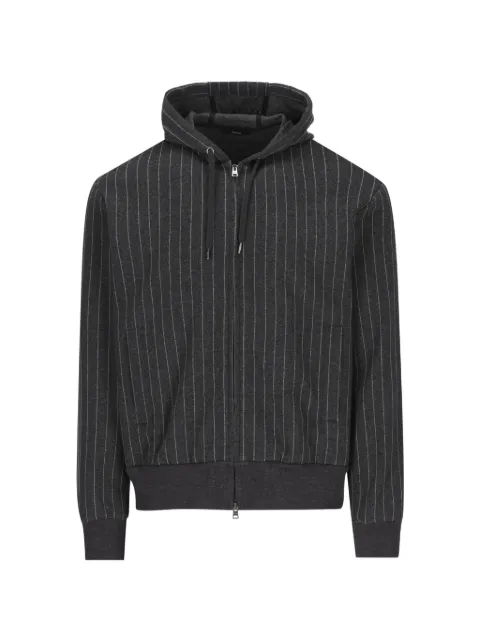 Herno sudadera a rayas diplomáticas con capucha con cordones
