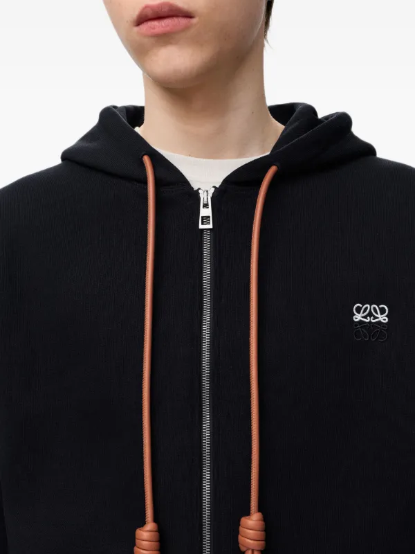 LOEWE アナグラム ジップアップ パーカー | ブラック | FARFETCH JP