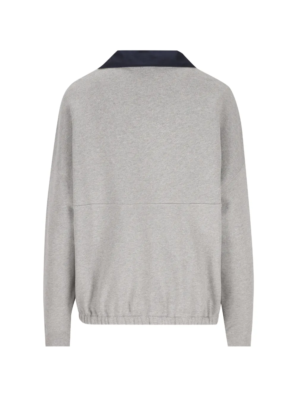 LOEWE Trui met geborduurd logo en trekkoordkraag Grijs