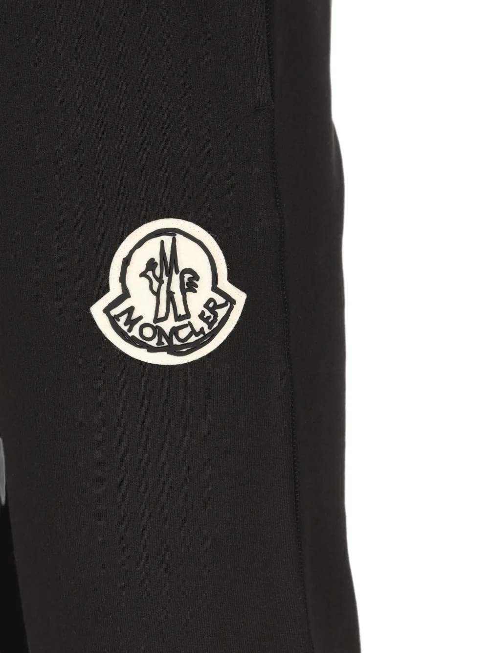 Moncler logo-patch drawstring track pants Zwart