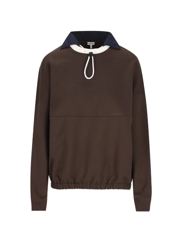 Loewe Sweatshirt in Cotton in Brown