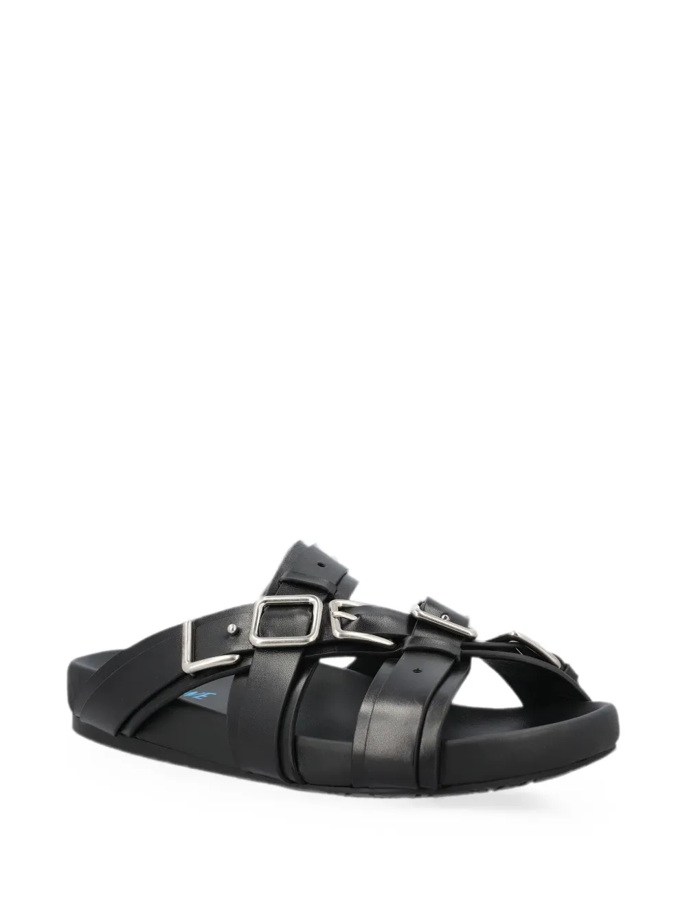 LOEWE buckle-fastening leather sandals Zwart