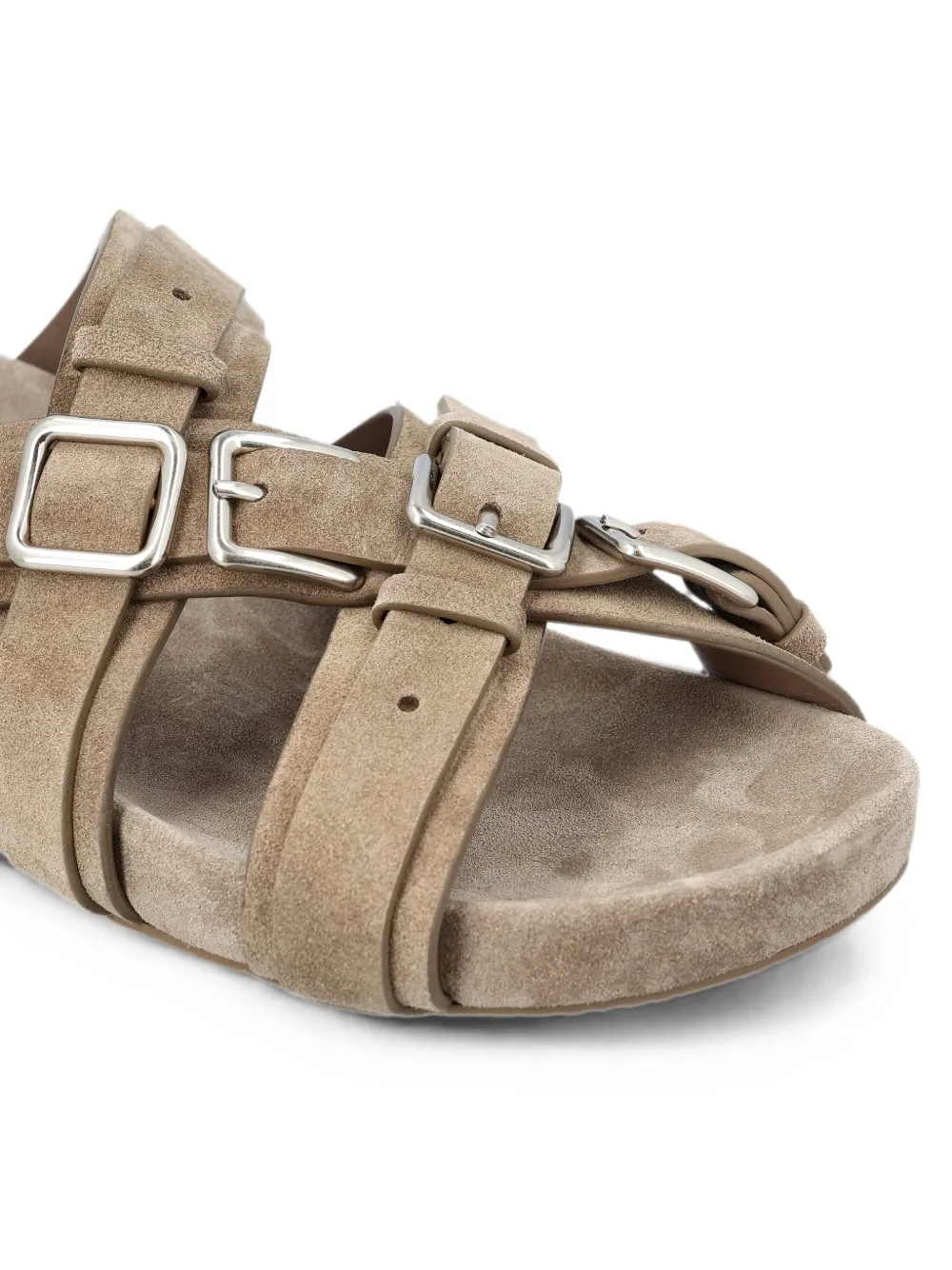 LOEWE buckle-detail Type Fussbett sandals Beige