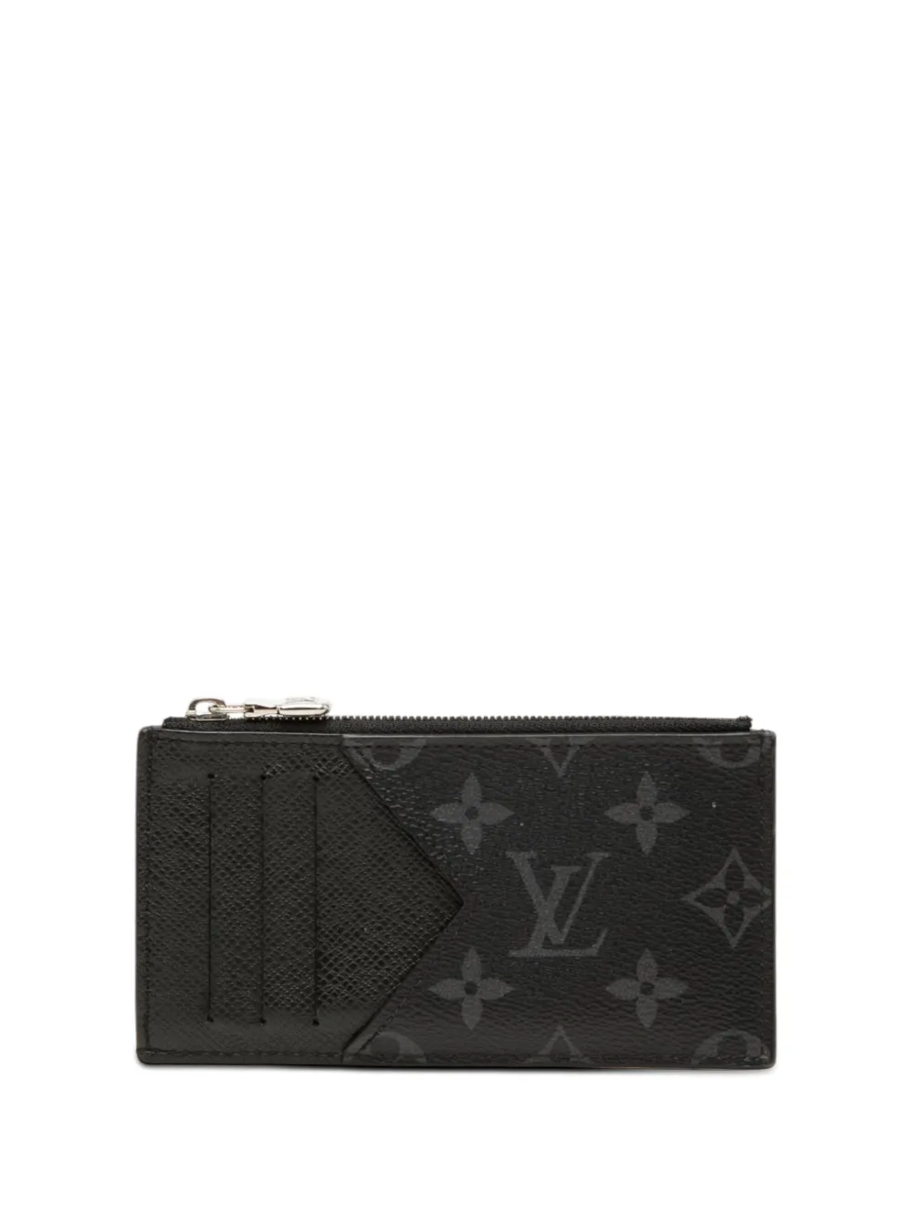 Louis Vuitton Pre-Owned 2010-2026 Monogram Eclipse Taigarama Card Holder coin pouch - Nero
