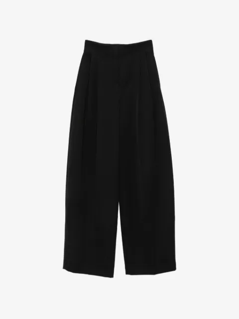 Mugler pleated wide-leg trousers
