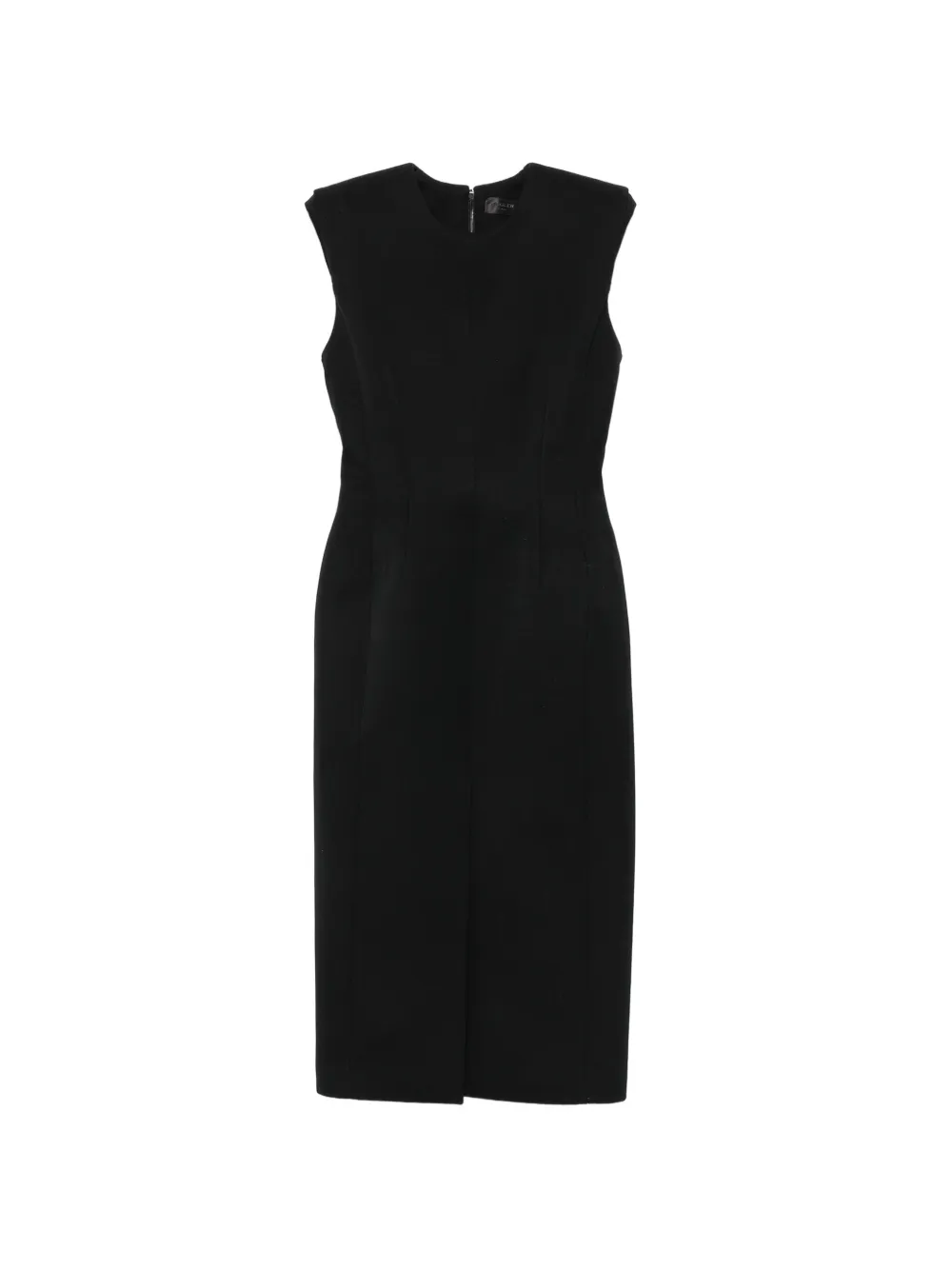 Mugler padded-shoulder midi dress - Nero