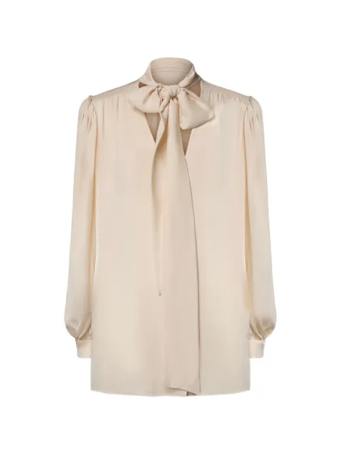 Valentino Garavani bow-detail silk shirt