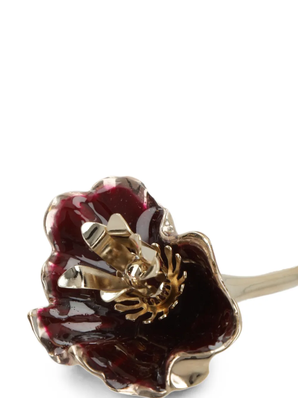 Rabanne Enamel-detail Rigid Necklace in Gold, view 3