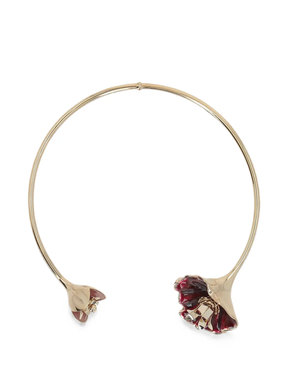 Rabanne enamel-detail rigid necklace - Oro