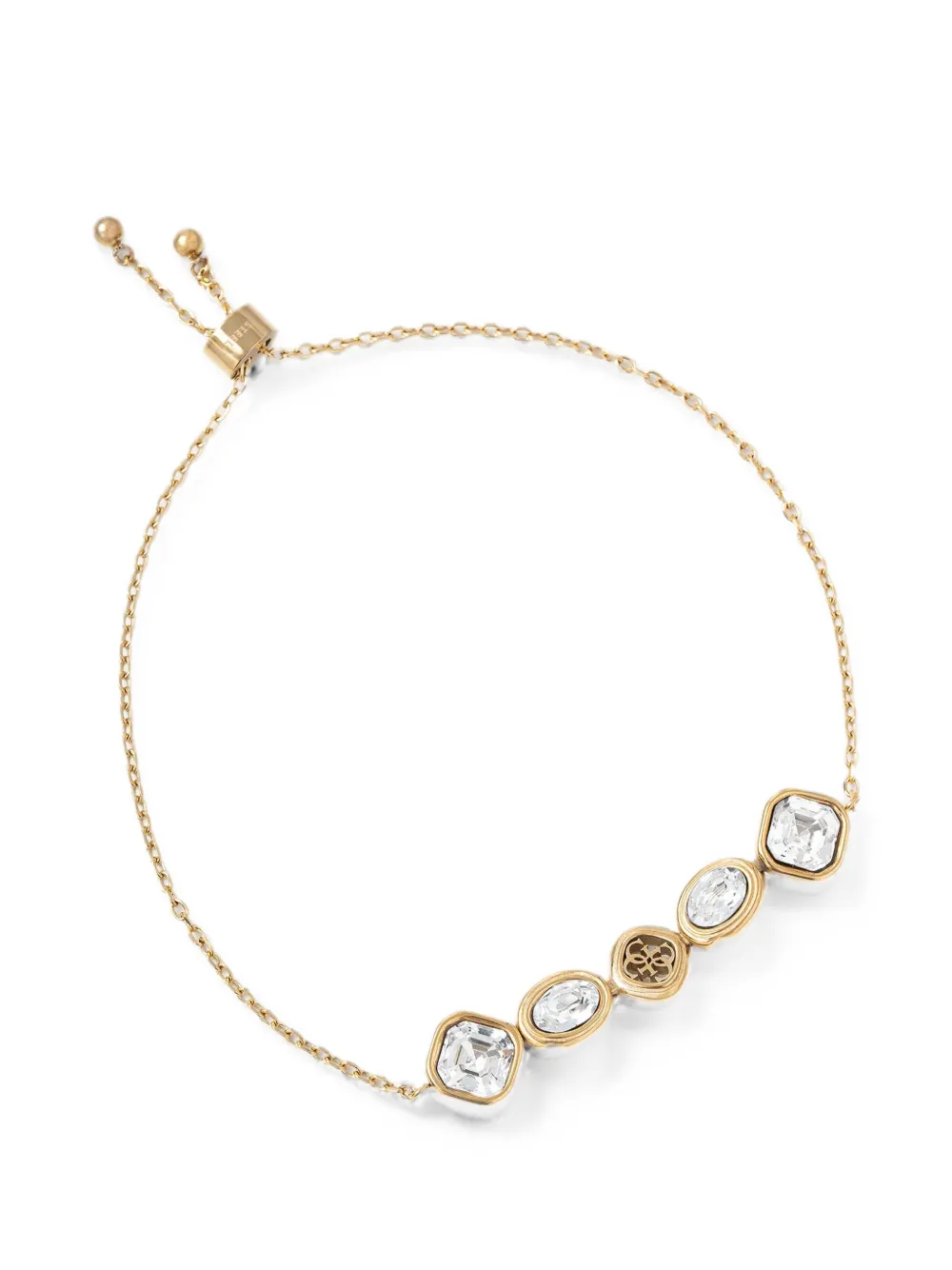 GUESS USA crystal-embellished 4G logo bracelet - Oro