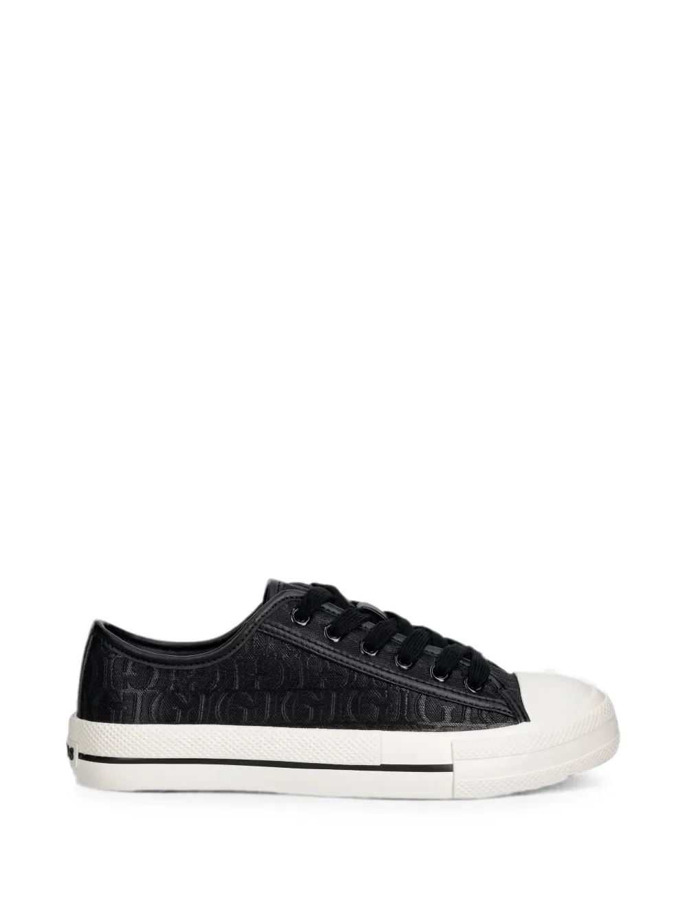 GUESS USA Carey monogram-pattern low-top sneakers Zwart