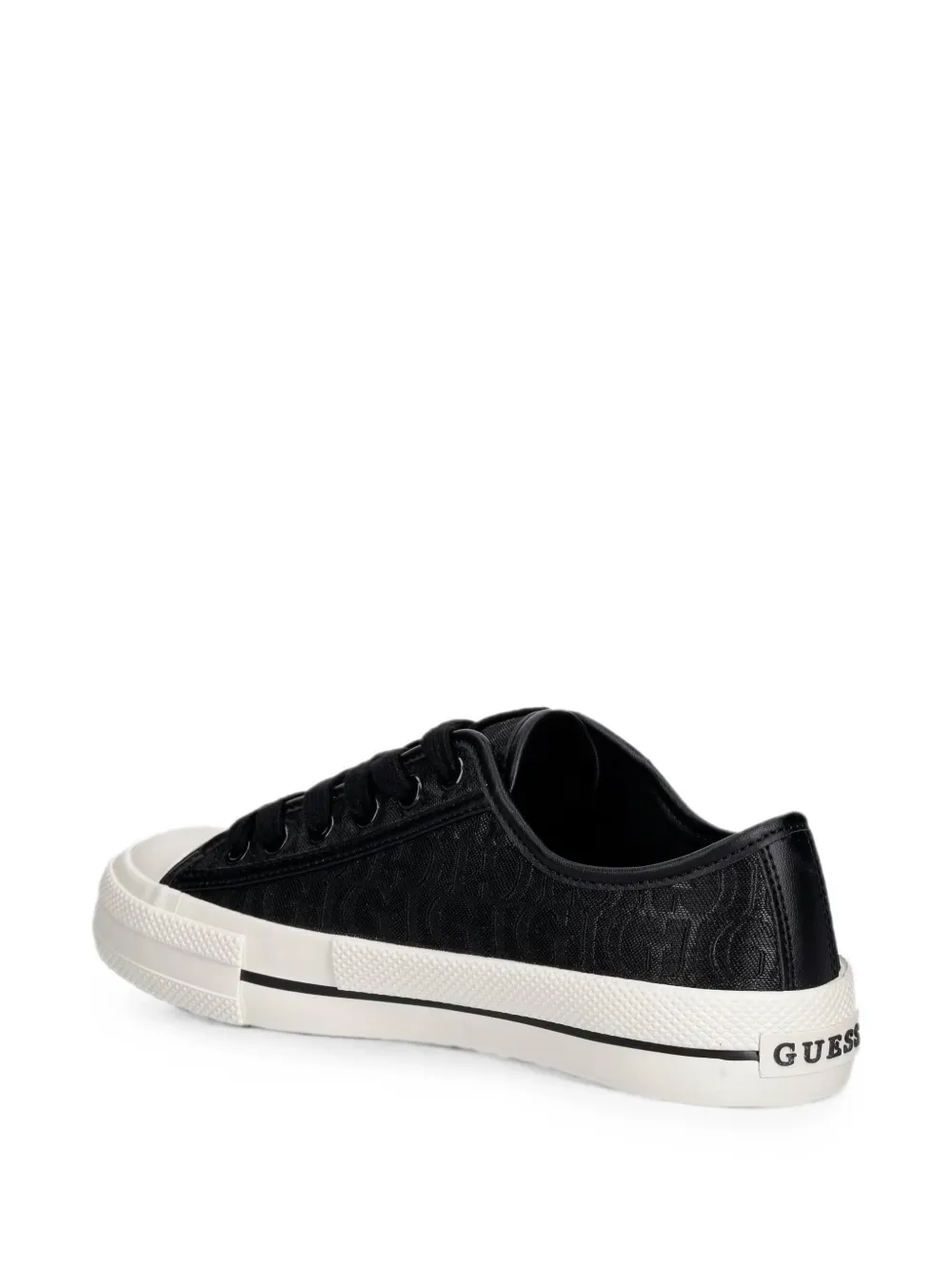 GUESS USA Carey monogram-pattern low-top sneakers Zwart