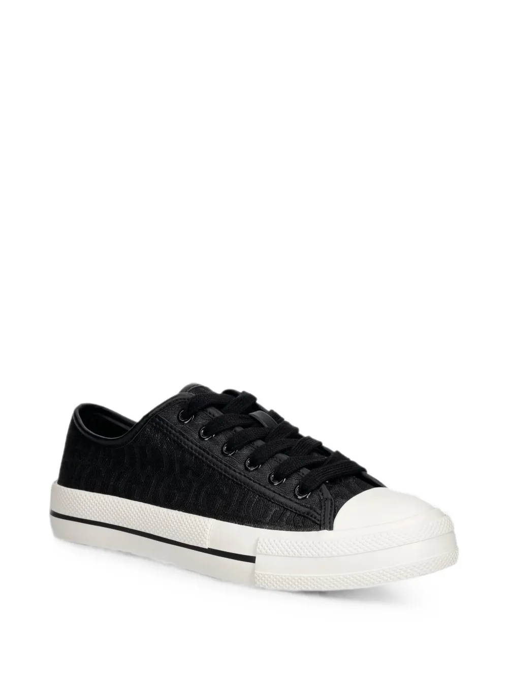 GUESS USA Carey monogram-pattern low-top sneakers Zwart