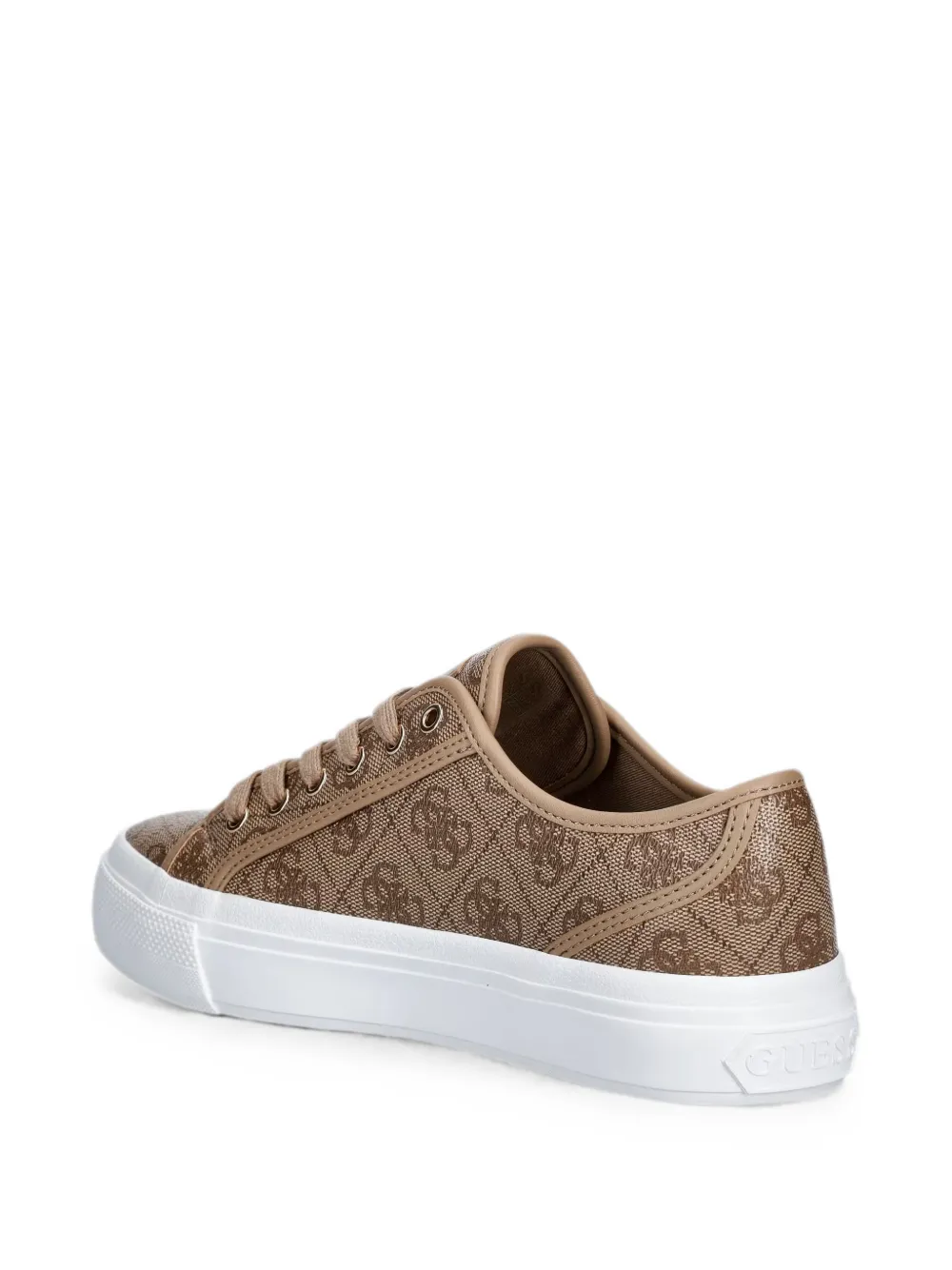 GUESS USA Jelexa monogram-print lace-up sneakers Beige