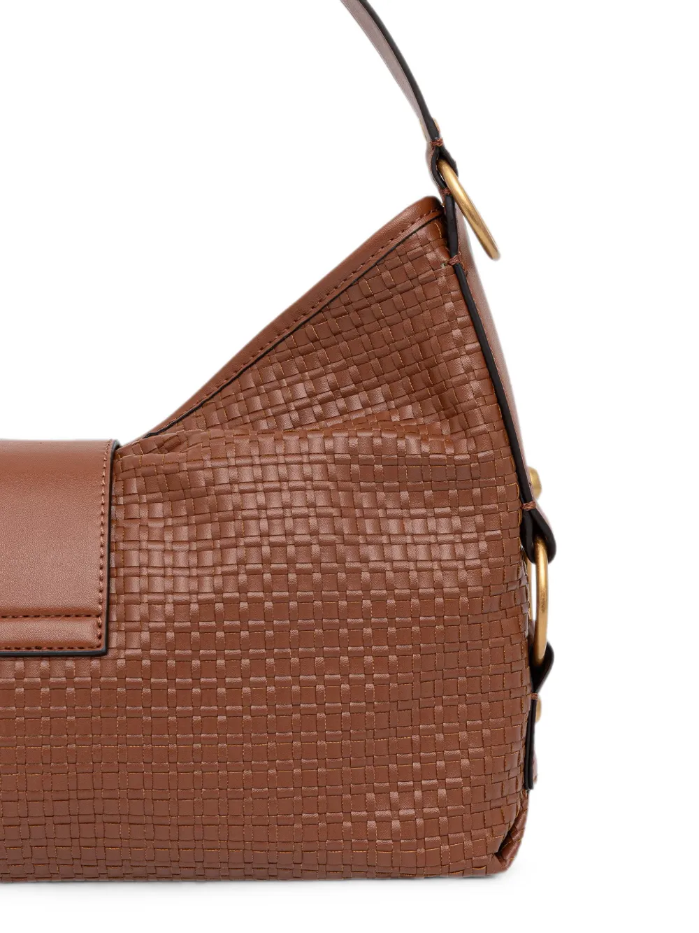 GUESS USA woven-design logo-plaque tote bag Bruin