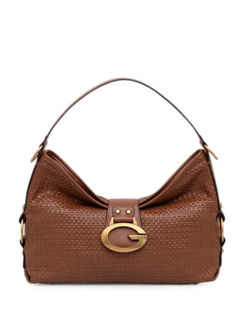 GUESS USA woven-design logo-plaque tote bag
