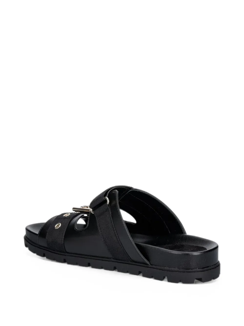 GUESS USA buckle-fastening flat sandals Zwart