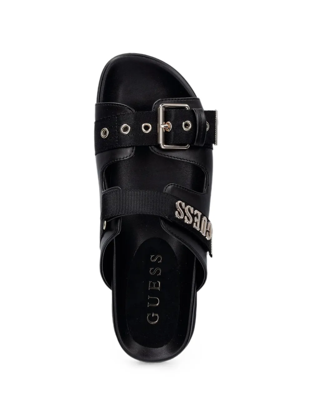 GUESS USA buckle-fastening flat sandals Zwart