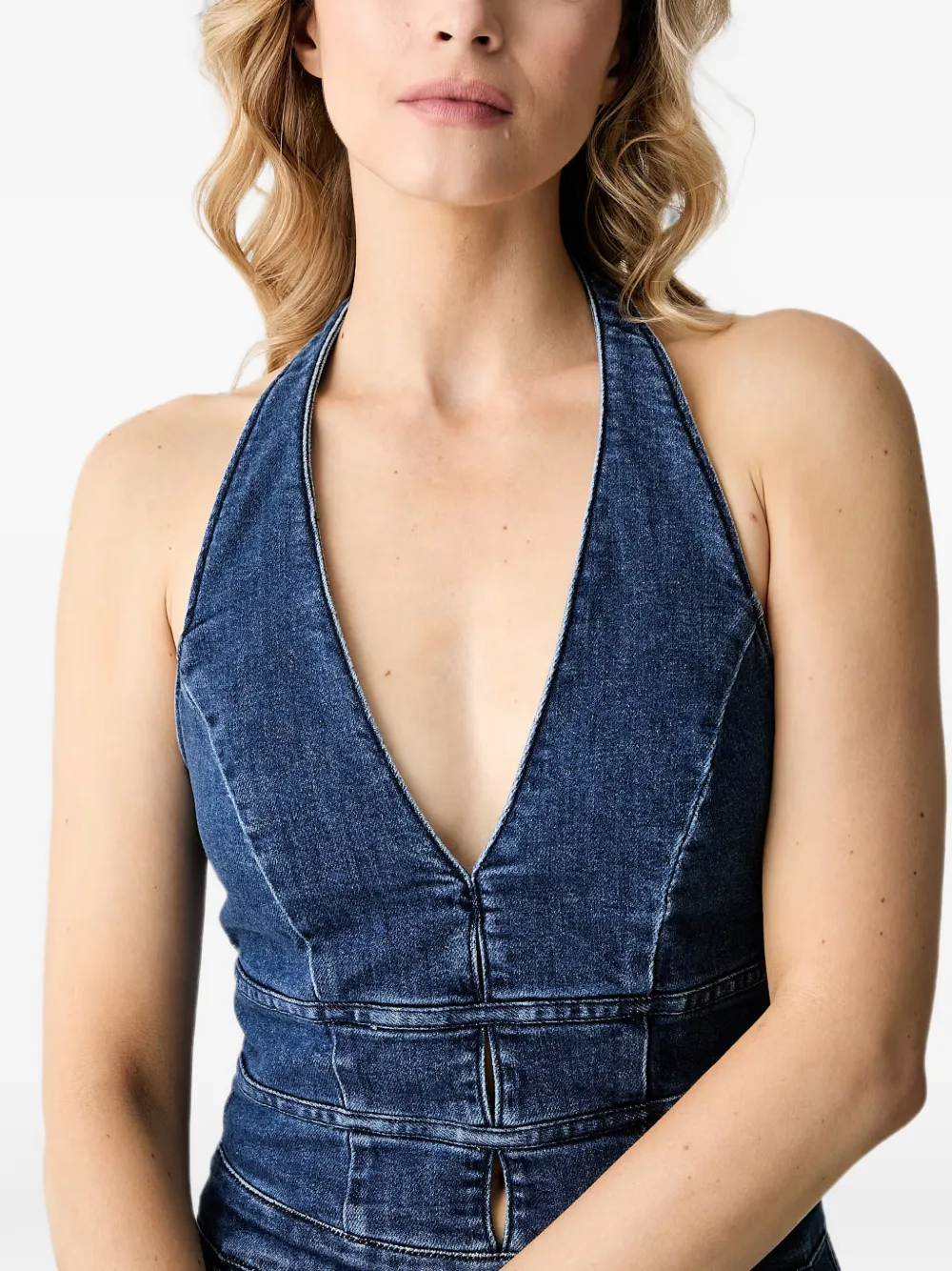 GUESS USA Jumpsuit met halternek Blauw