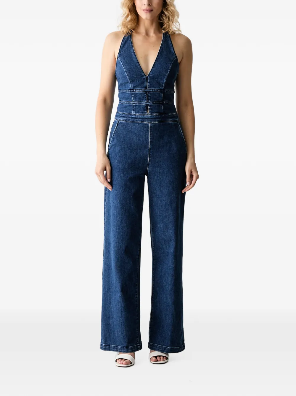 GUESS USA Jumpsuit met halternek Blauw
