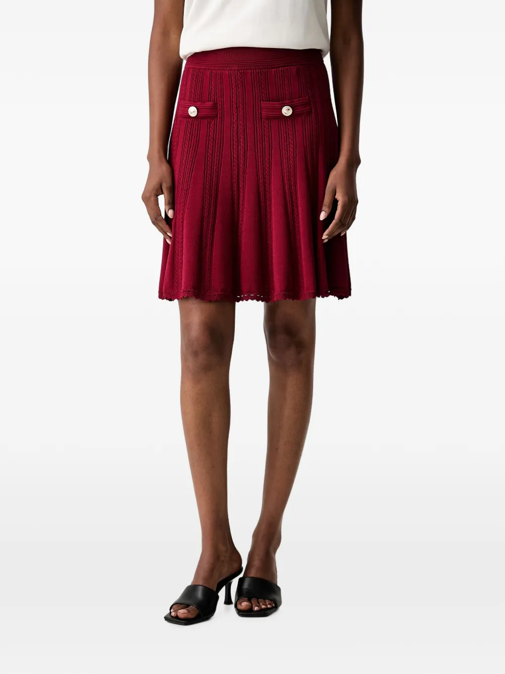 GUESS USA button-detail mini skirt - Rot