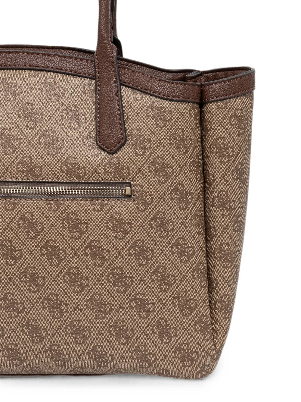 GUESS USA Bewerkte shopper met logo-print Beige