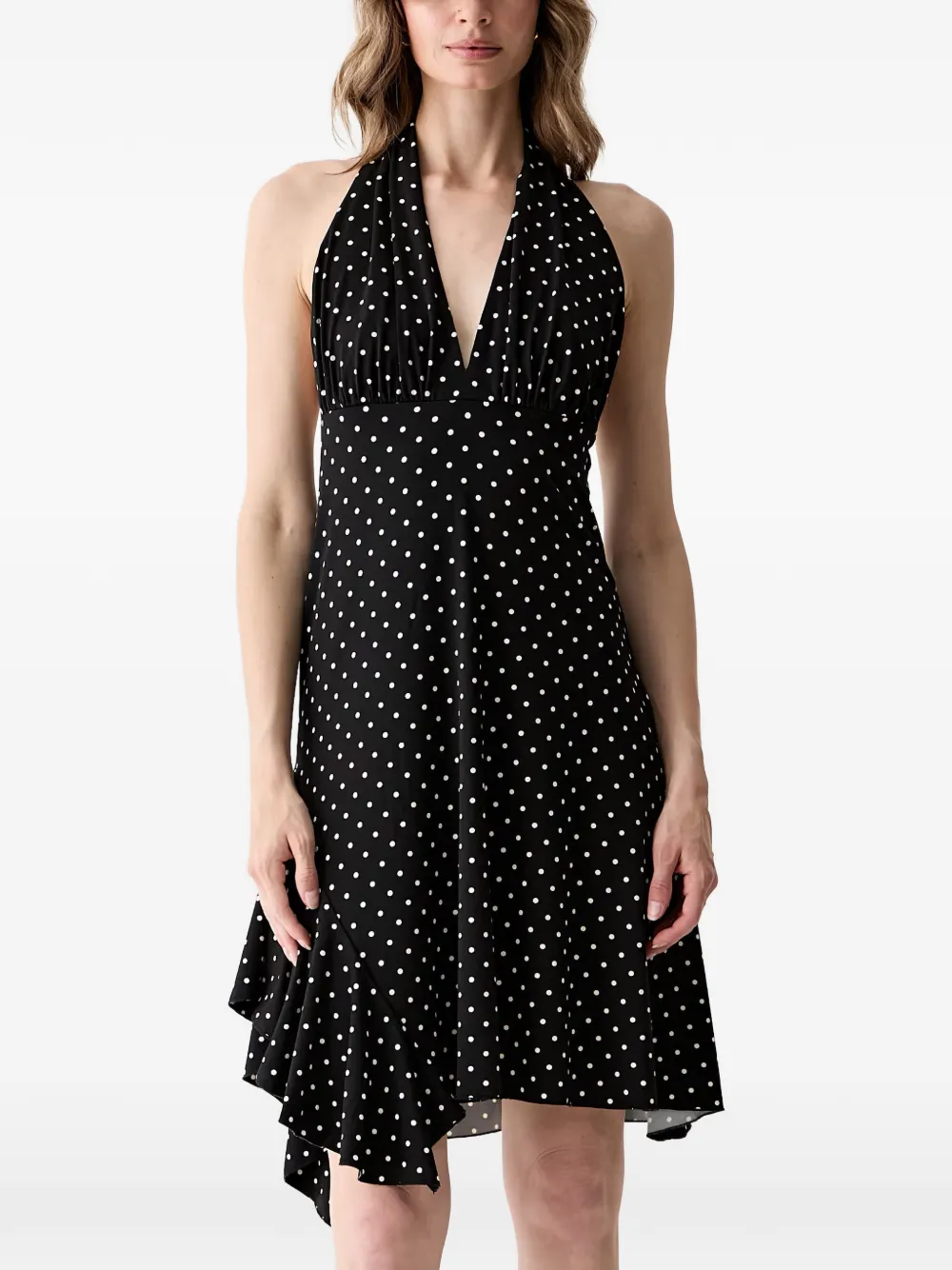 GUESS USA polka-dot ruffled dress - Nero