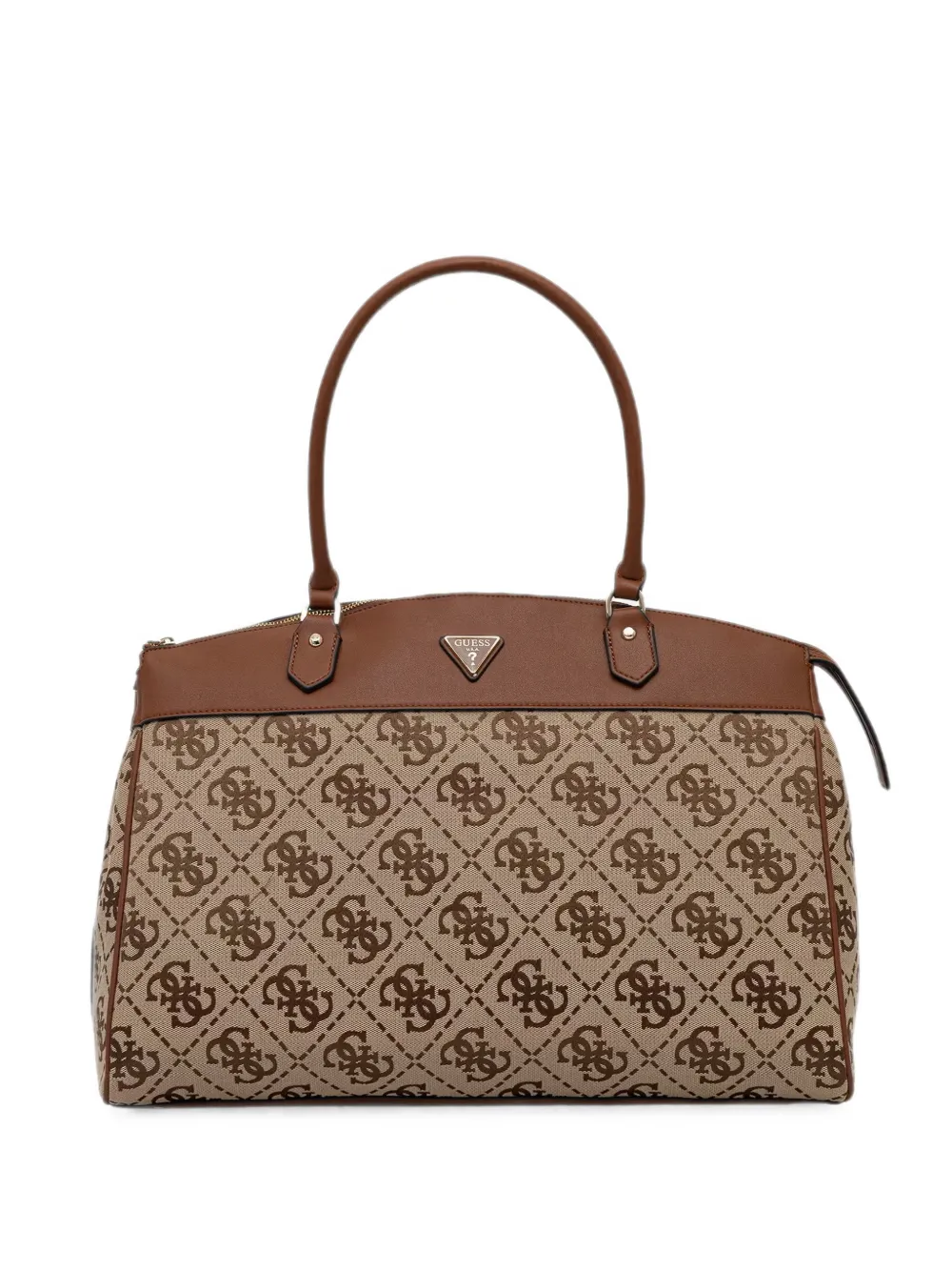 GUESS USA monogram-print logo-plaque tote bag - Toni neutri