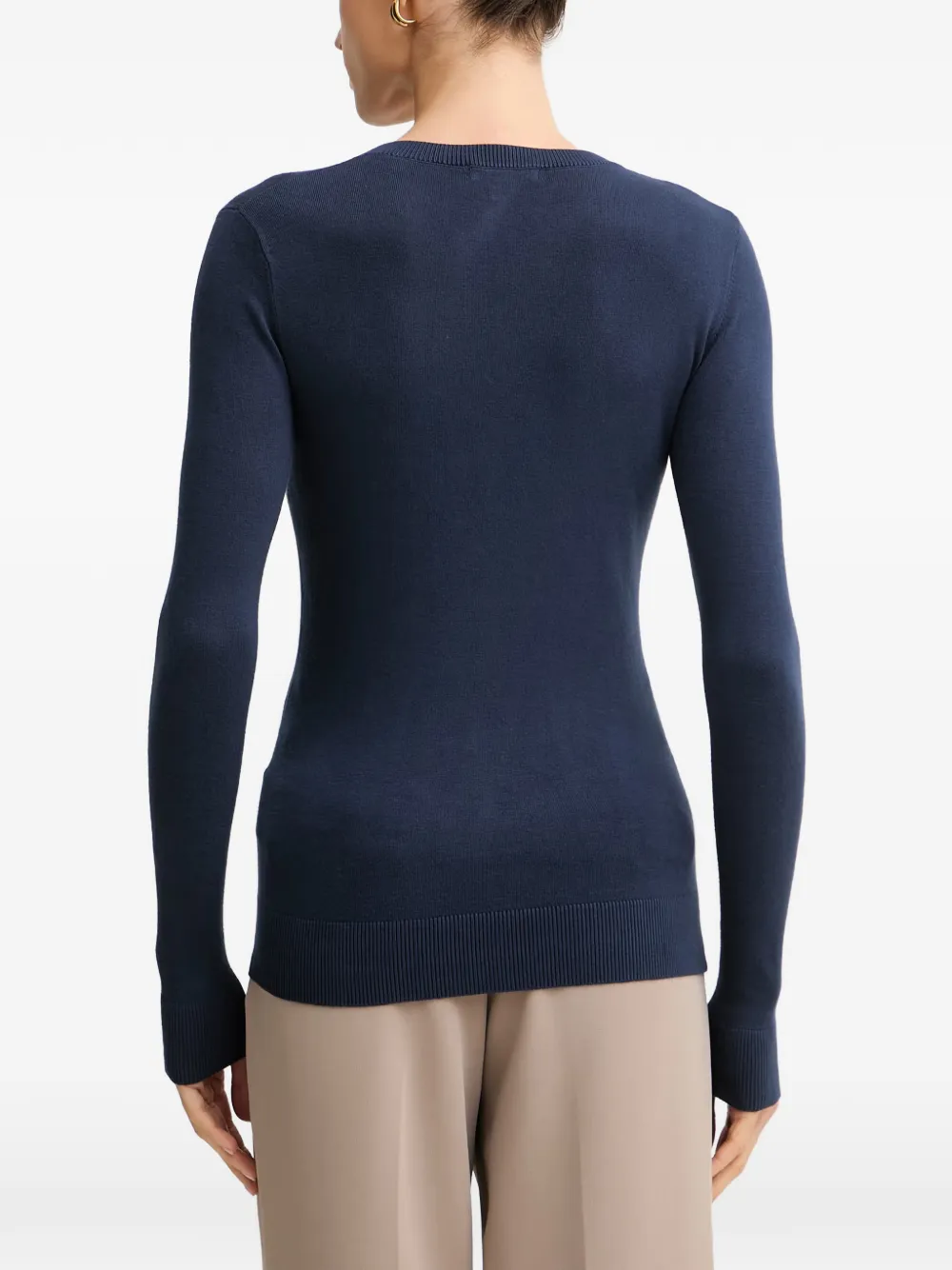 GUESS USA Sweater verfraaid met kristallen logoprint Blauw
