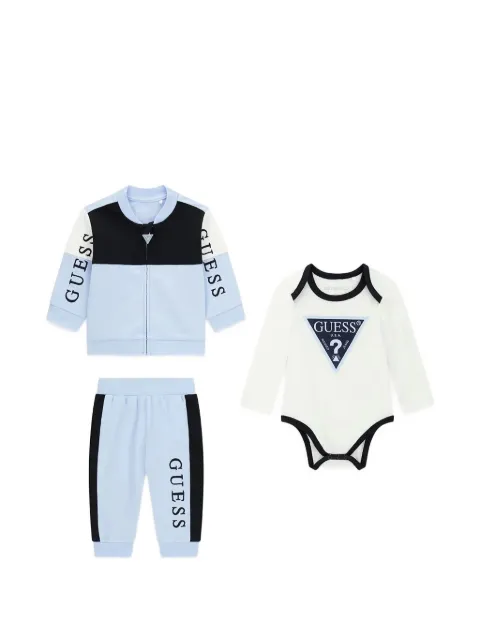 guess kids logo-print panelled tracksuit set and bodie