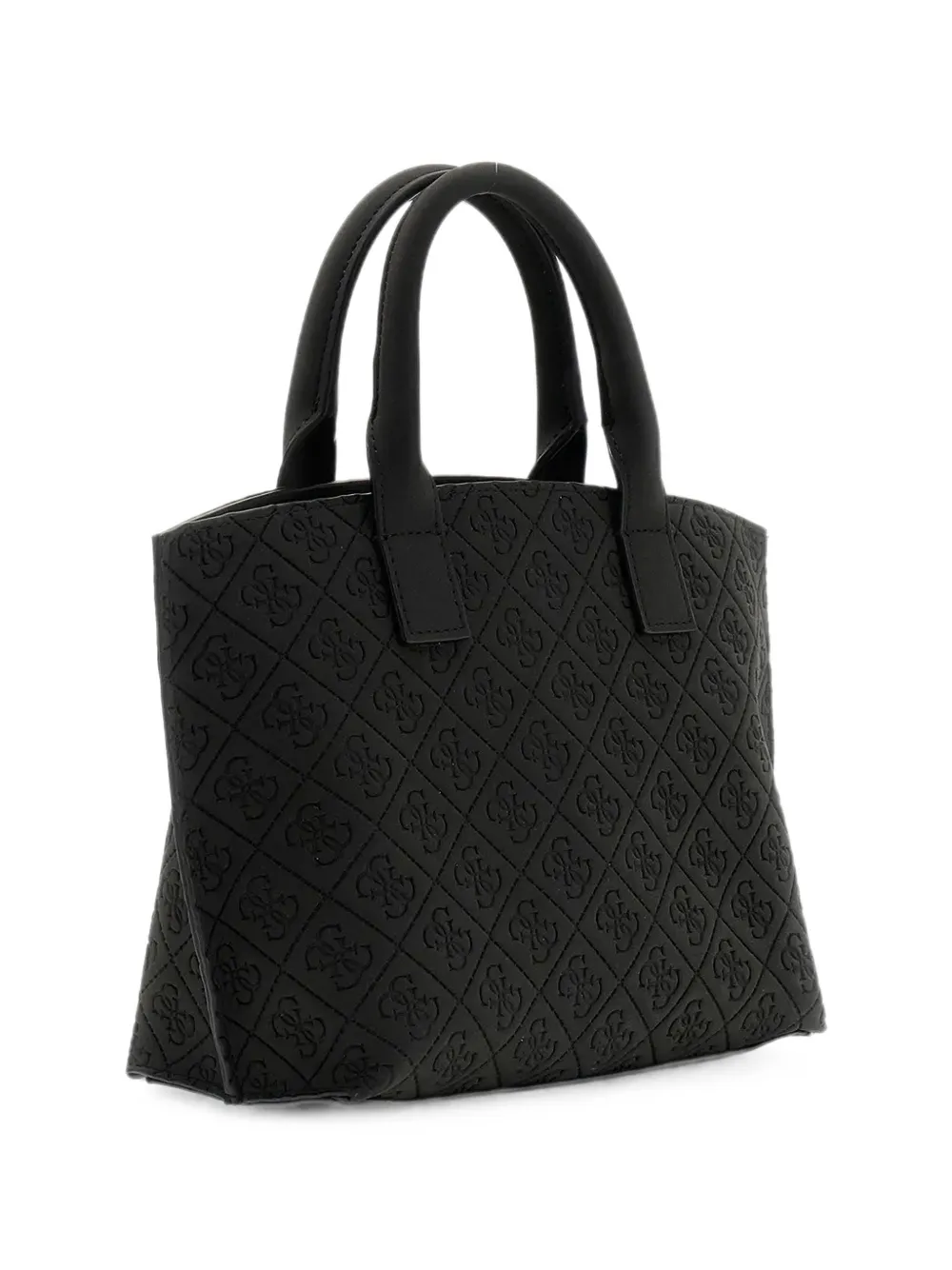 guess kids logo-embossed heart-motif tote bag Zwart