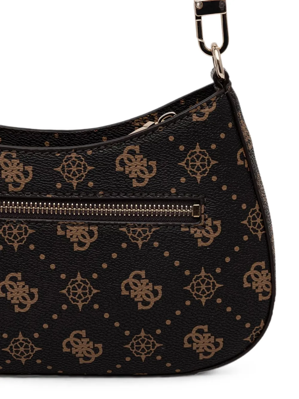 GUESS USA Emelie schoudertas met monogram-print en logo-plakkaat Zwart