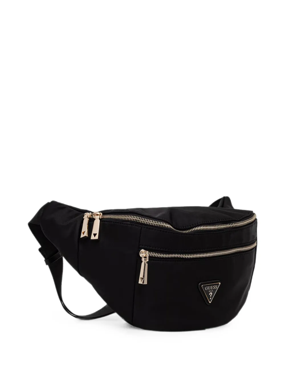 GUESS USA Heuptas met logo-plakkaat en ritssluiting Zwart
