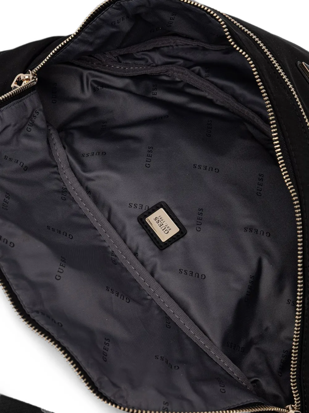 GUESS USA Heuptas met logo-plakkaat en ritssluiting Zwart