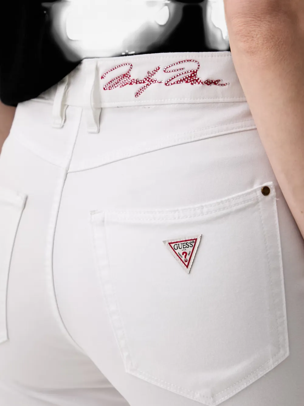 GUESS USA Cropped jeans Wit