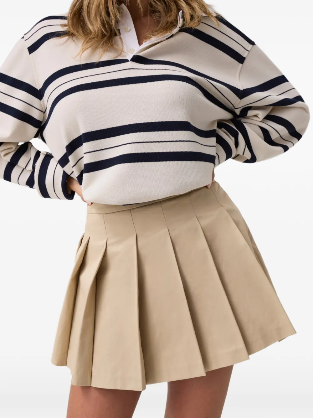 GUESS USA Mini-plooirok Beige