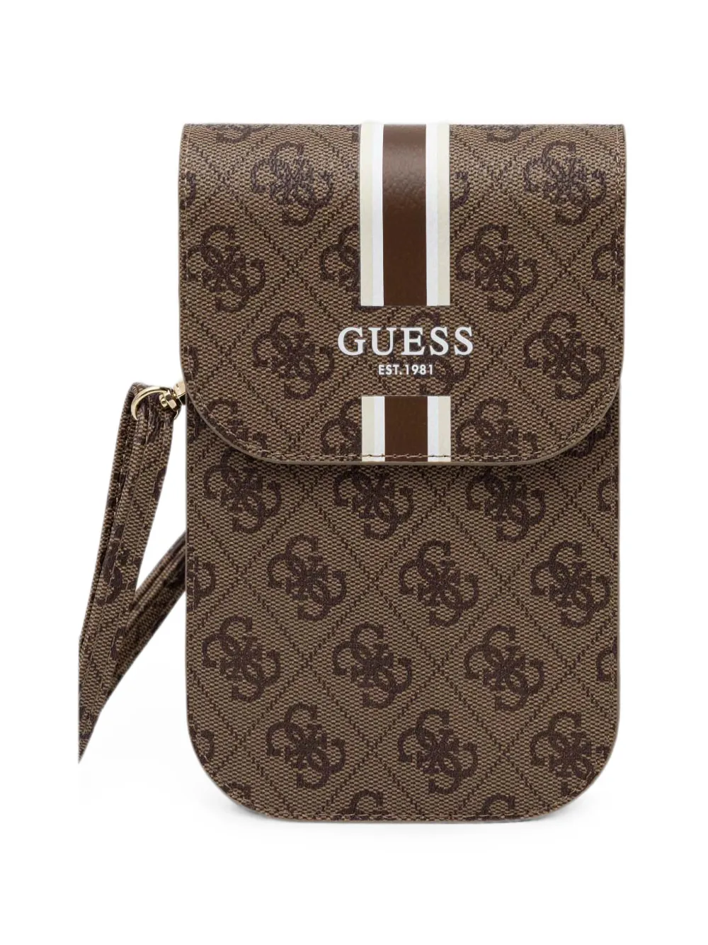 GUESS USA logo-print crossbody phone bag - Marrone