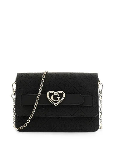 guess kids quilted heart-motif crossbody bag