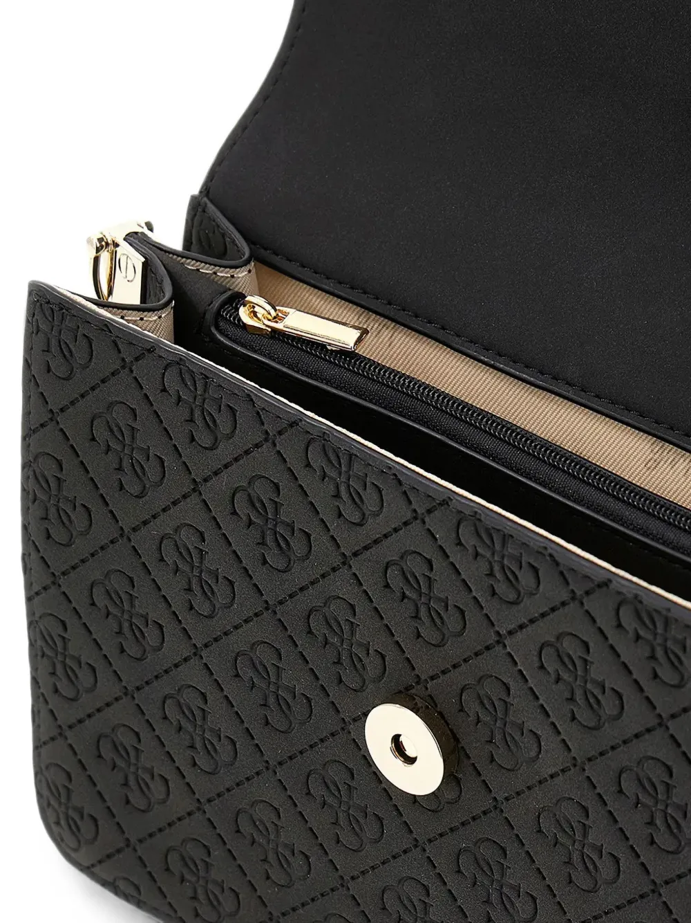 guess kids Gewatteerde crossbodytas met hartpatroon Zwart