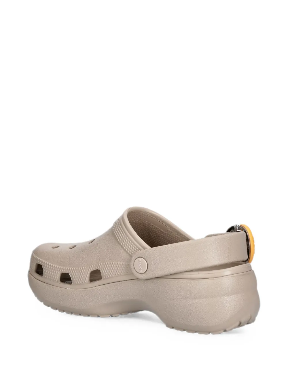 Crocs Platform Dipped Buckle slingback mules Beige