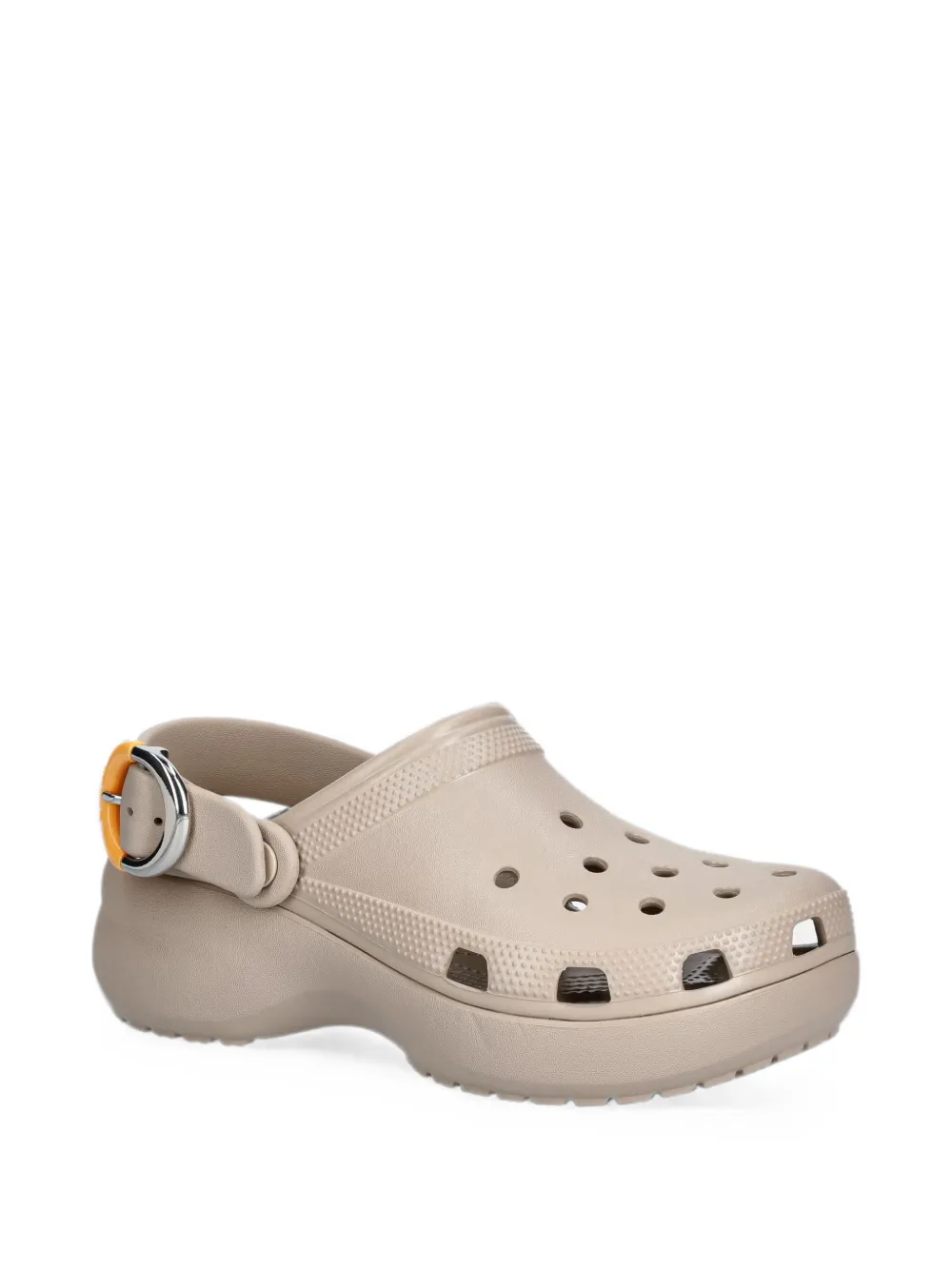 Crocs Platform Dipped Buckle slingback mules Beige