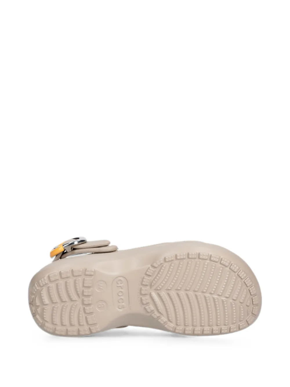 Crocs Platform Dipped Buckle slingback mules Beige