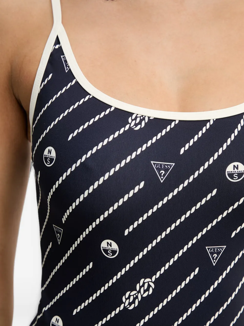 GUESS USA Badpak met touw-print Blauw