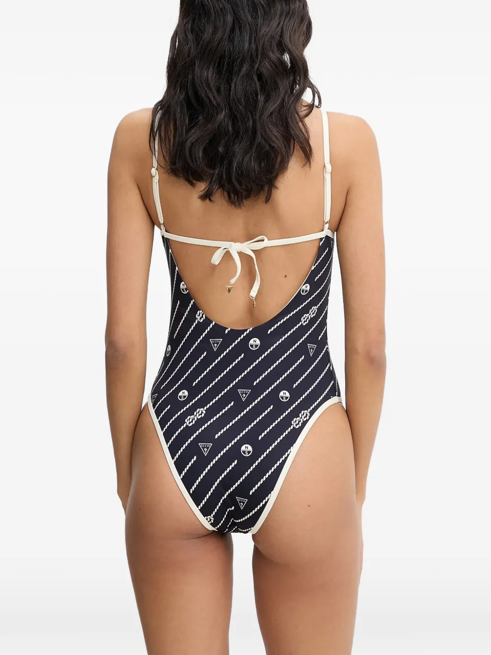 GUESS USA Badpak met touw-print Blauw
