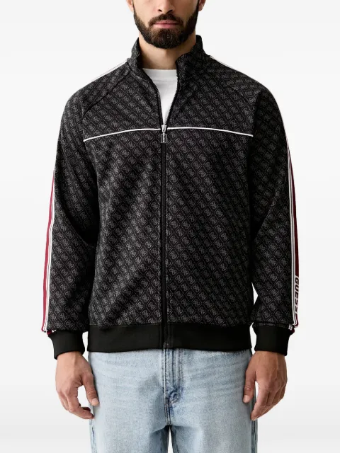 GUESS USA monogram-print zip-up jacket
