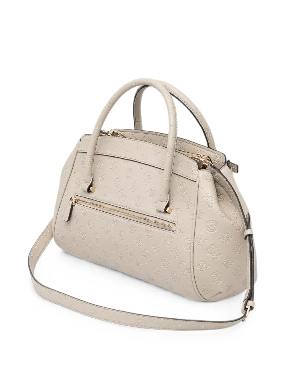 GUESS USA Schoudertas met hangslot-detail en logo-reliëf Beige